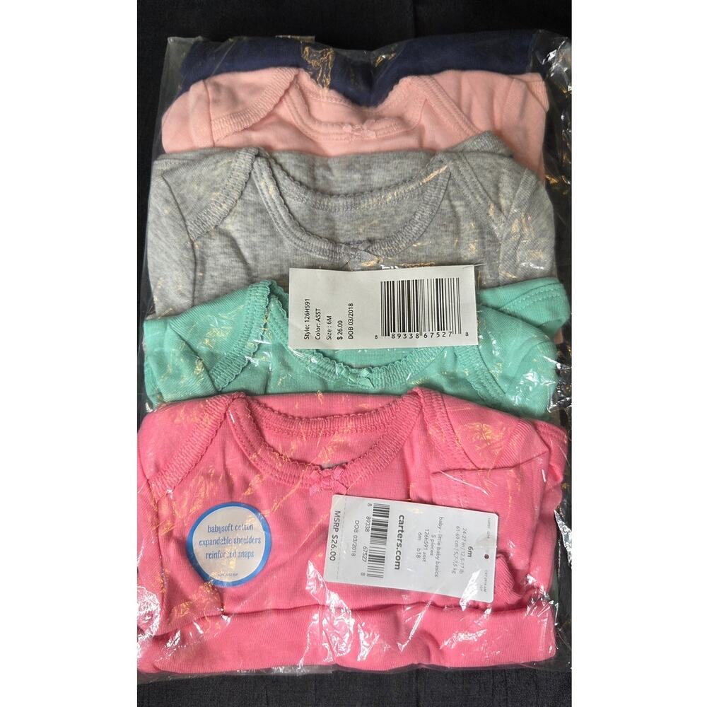 Lot of 5 Carter's Girls Bodysuits 6 Months